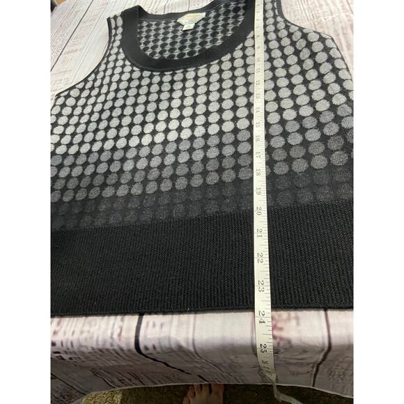 Talbots Sweater Vest Womens M Sleeveless Scoop Neck Merino Wool Polka Dot - Picture 7 of 10